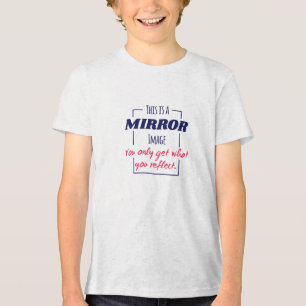Mirror Reflection Mindset Motivational Design Tri-Blend Shirt