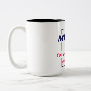 Mirror Reflection Mindset Motivational Design Two-Tone Coffee Mug
