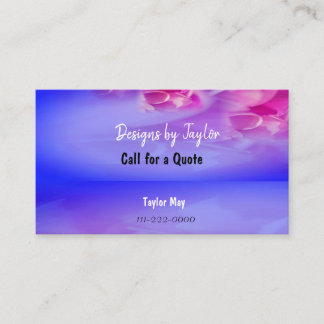 Mirror, Reflection, Purple, Floral Business Cards