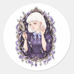 Mirror’s Smile-Dark Gothic Symbolic Art Sticker
