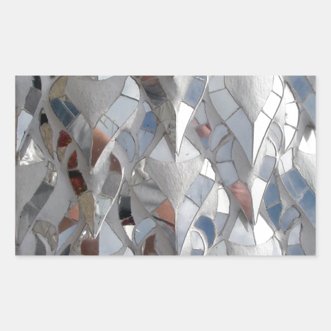 Mirror tiles White Temple, Chiang Rai Rectangular Sticker (Front)