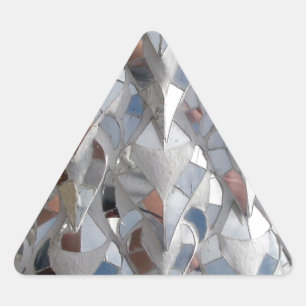 Mirror tiles White Temple, Chiang Rai Triangle Sticker