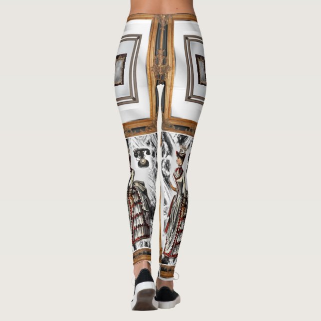 mirror white black leggings long teenager (Back)
