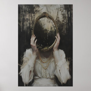 Mirror Witch Wall Art Victorian Art Poster Print