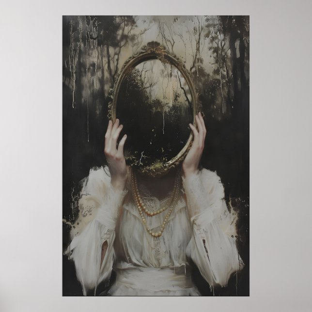 Mirror Witch Wall Art Victorian Art Poster Print (Front)