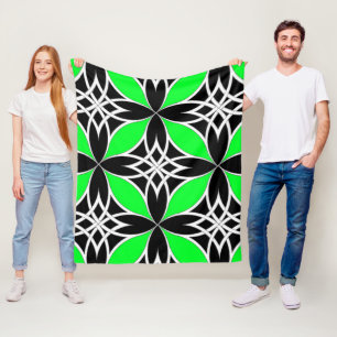 Mirrored Celtic ( Flutterby Green ) Fleece Blanket