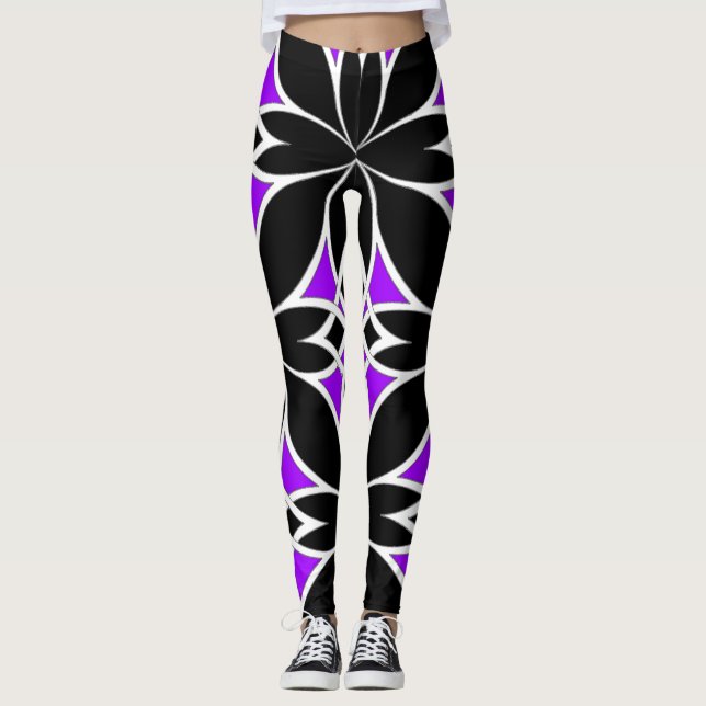 Mirrored Celtic ( Purple ) Leggings (Front)
