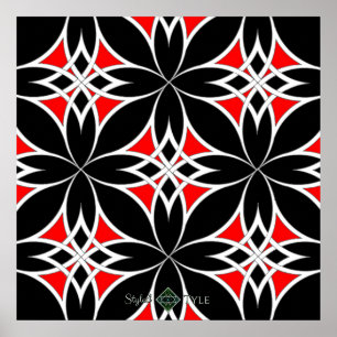 Mirrored Celtic ( Red ) Poster