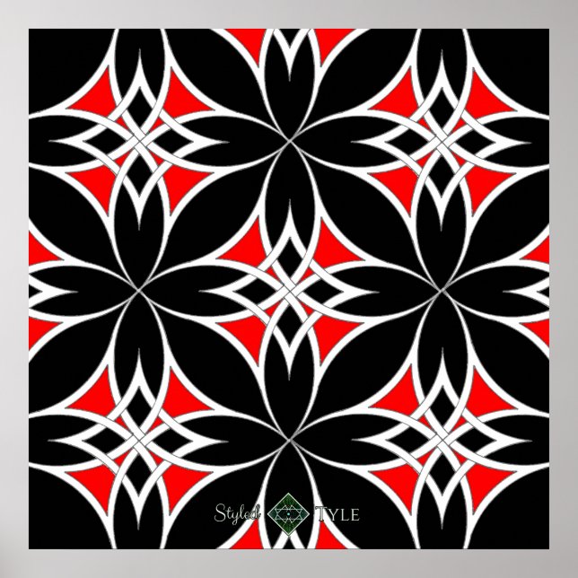 Mirrored Celtic ( Red ) Poster (Front)