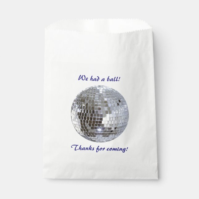 Mirrored Disco Ball 1 Favour Bags (Front)