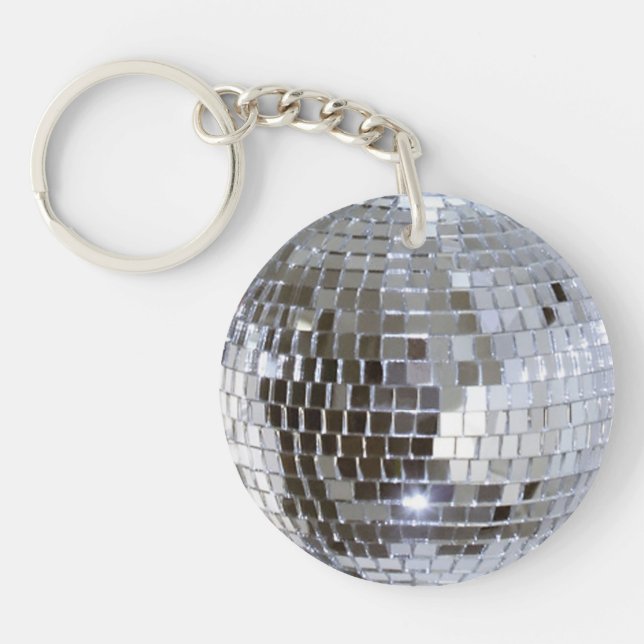 Mirrored Disco Ball 1 Key Ring (Front)