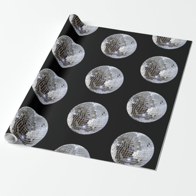Mirrored Disco Ball 1 Wrapping Paper (Unrolled)