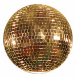 Mirrored Disco Ball 2 Sculpture Standing Photo Sculpture<br><div class="desc">5" x 7" sculpture of a golden mirrored Disco ball. This is a great party decor piece that can be used anywhere, even in your centerpiece. See matching acrylic photo sculpture pin, keychain, magnet and ornament. See the entire Disco 70s Photo Sculptures collection in the DECOR | Props & Centerpieces...</div>