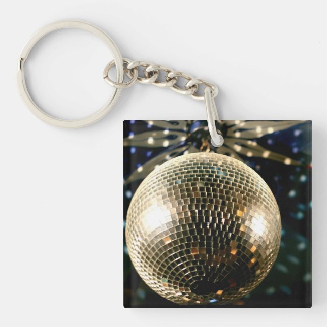 Mirrored Disco Ball 3 Key Ring (Front)