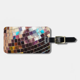 Mirrored Disco Ball Luggage Tag
