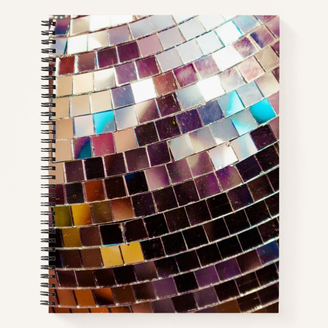 Mirrored Disco Ball Notebook (Front)