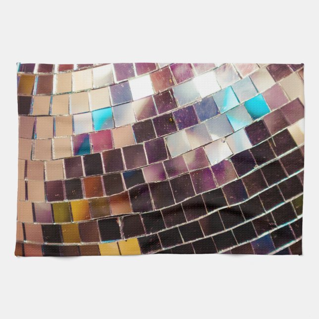 Mirrored Disco Ball Tea Towel (Horizontal)