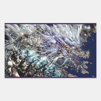 Mirrored Dragon   Rectangular Sticker
