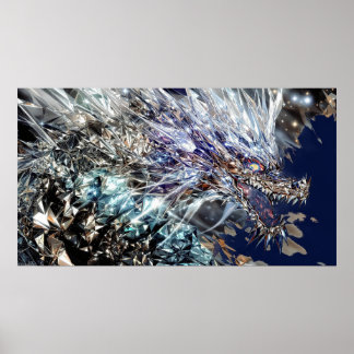 Mirrored Dragon Reflection Poster