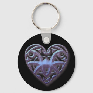 Mirrored Hearts Key Ring