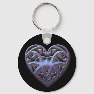 Mirrored Hearts Key Ring