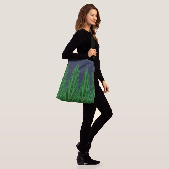 Mirrored Pines Midnight Crossbody Bag (2 Sizes) (On Model)