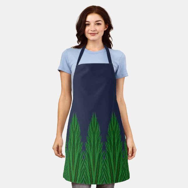 Mirrored Pines Midnight Medium Apron (Worn)