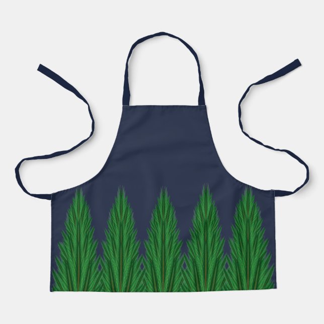 Mirrored Pines Midnight Small Apron (Front)