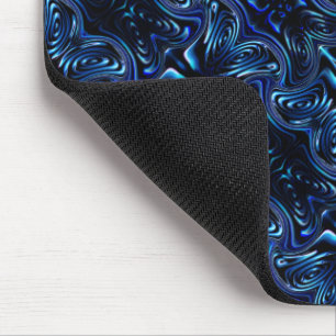 Mirroring formed flower and butterfly in dark blue mouse mat
