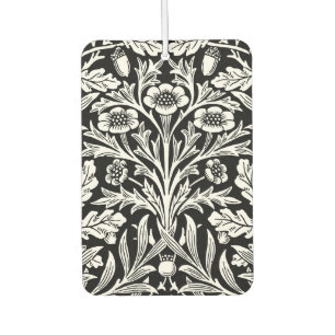 Mirrors's Acorns and Oak Leaves Black & White Car Air Freshener