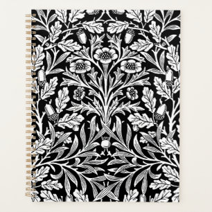 Mirrors's Acorns and Oak Leaves Black & White Planner