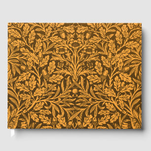 Mirrors's Acorns and oak leaves & Floral Pattern Guest Book