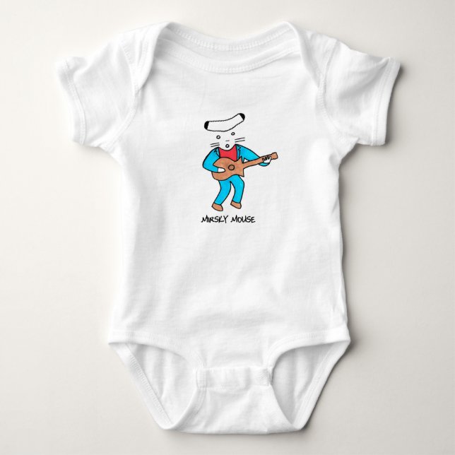 Mirsky Mouse One-piece Garment Baby Bodysuit (Front)