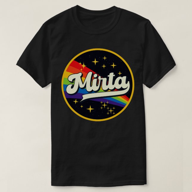 Mirta Rainbow In Space Vintage Style T-Shirt (Design Front)
