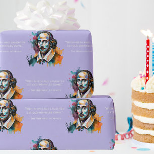 Mirthful Shakespeare - Colorful Wrapping Paper