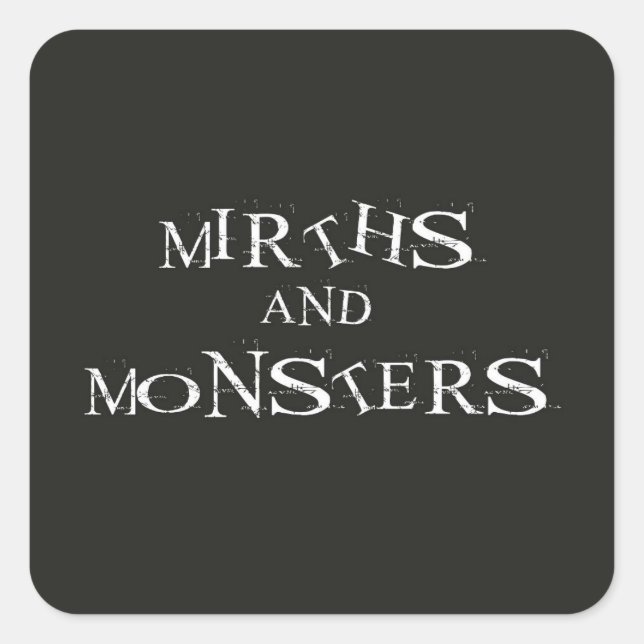 Mirths and monsters sticker-logo square sticker (Front)