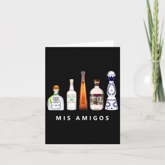 Mis Amigos Tequila Funny Cinco De Mayo Mexican Par Card (Front)