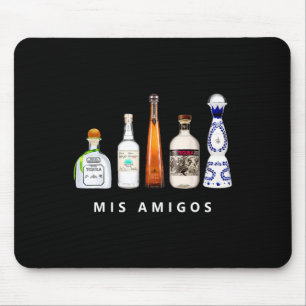 Mis Amigos Tequila Funny Cinco De Mayo Mexican Par Mouse Mat