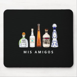 Mis Amigos Tequila Funny Cinco De Mayo Mexican Par Mouse Mat