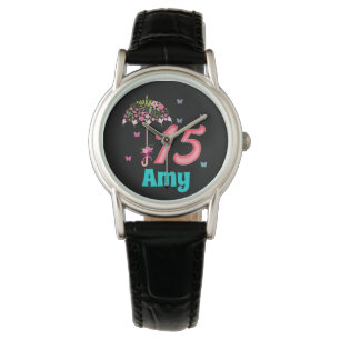 Mis Quince 15th Birthday 15 years old Custom Watch