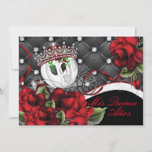 Mis Quince Anos and Sweet 16s Invitation (Front)