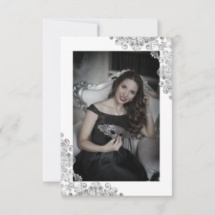 Mis Quince Años Español Efecto Encaje Gris