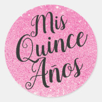 Mis Quince Años Quinceañera Pink Glitter