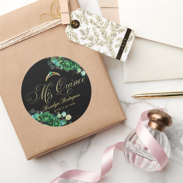 Mis Quince  Classic Round Sticker (Gifting)