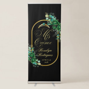 Mis Quince Emerald green Welcome sign