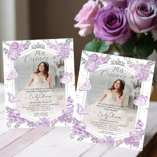Mis Quince Photo Budget Invitation Bilingual