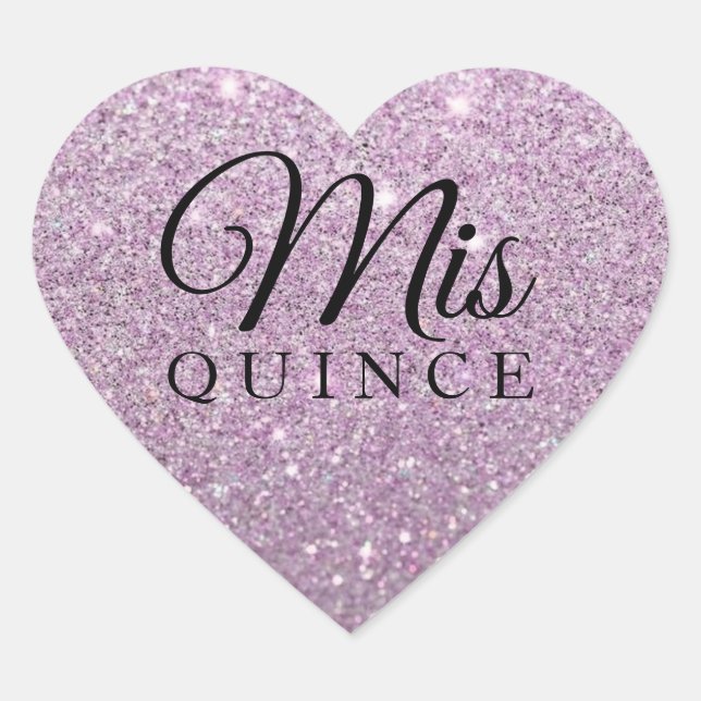 Mis Quince Purple Glitter Fab Sticker (Front)
