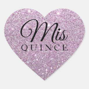 Mis Quince Purple Glitter Fab Sticker