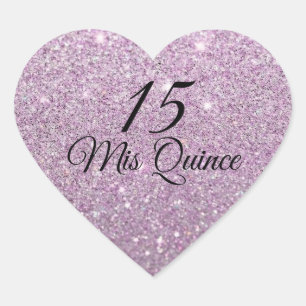 Mis Quince Purple Glitter Fab Sticker