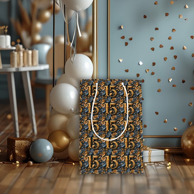 Mis Quince Quinceanera 15th birthday Medium Gift Bag (Creator Uploaded)